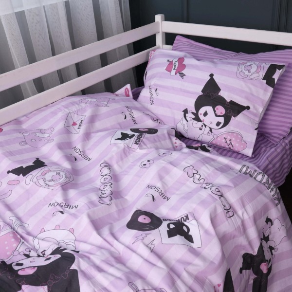 Фото - Комплект постільної білизни MirSon Ranforce Elite Kids Time 17-0858 Kuromi Dream 220х240 (2200011864433)